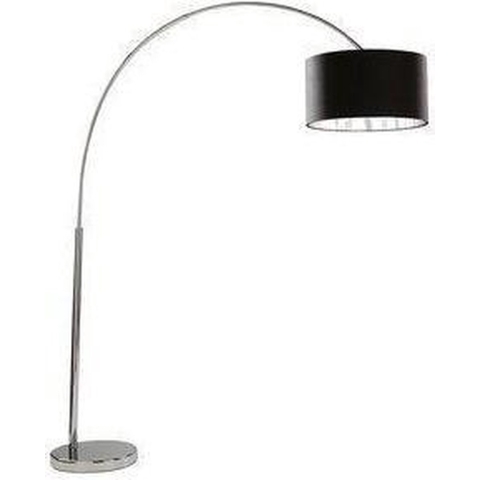Searchlight Arcs - Staanlamp - 209 Cm - Chroom En Zwart