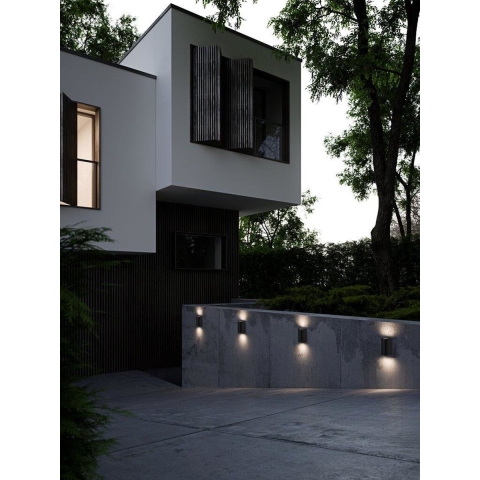 Nordlux Asbol - Buiten Wandverlichting - 6,7 X 15 X 9,5 Cm - 6,5W LED Incl. - IP44 - Zwart