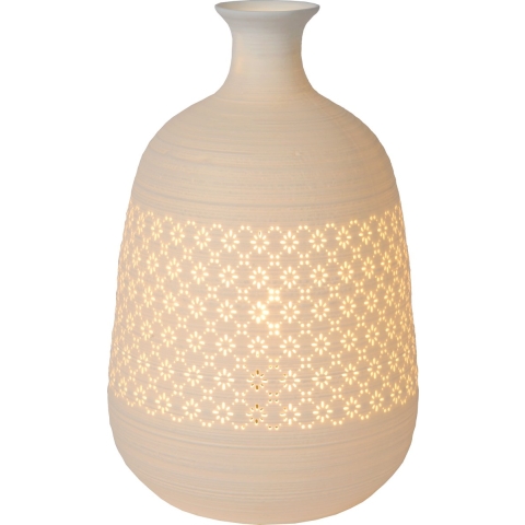 Lucide Tiesse - Tafellamp - Ø 18,6 X 29,8 Cm - Wit