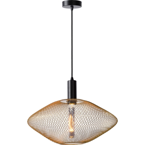 Lucide Mesh - Hanglamp - Ø 45 X 135 Cm - Mat Goud