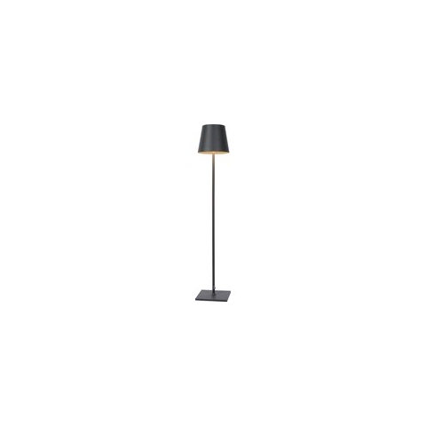 Lucide Justin - Vloerlamp - 150 Cm - 4,5W Dimbare LED Incl. - IP54 - Zwart