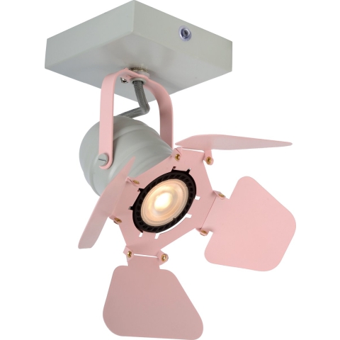 Lucide Picto - Opbouwspot 1L - 16 X 12,5 X 16 Cm - Roze En Grijs
