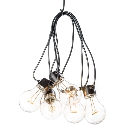 Konstsmide Party Konstsmide - Decoratieve Lichtsnoer Met Dimfunctie - Verlengset - 9,15 Meter Lengte Plus 10,85 Meter Snoer - 10 LED-lampen Incl. -