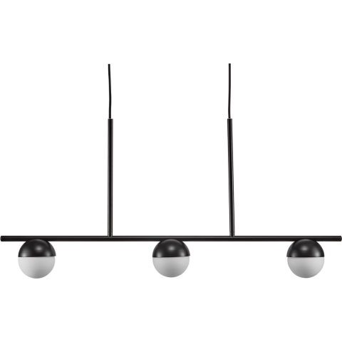 Nordlux Contina - Hanglamp - 90 X 10 X 241,3 Cm - Zwart En Opaal Wit