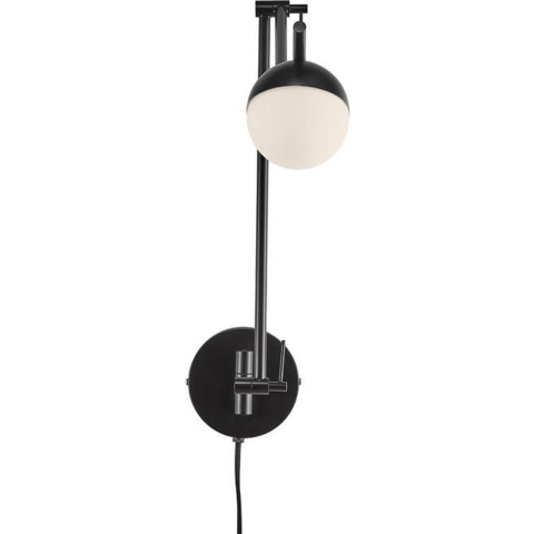 Nordlux Contina - Plafond/wandverlichting Met Schakelaar - 73,6 X 12,5 X 37,2 Cm - Zwart En Opaal Wit