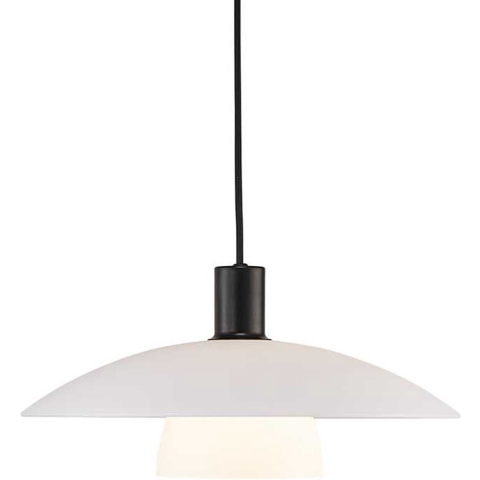 Nordlux Verona - Hanglamp - Ø 40 X 218,8 Cm - Opaal Wit En Zwart