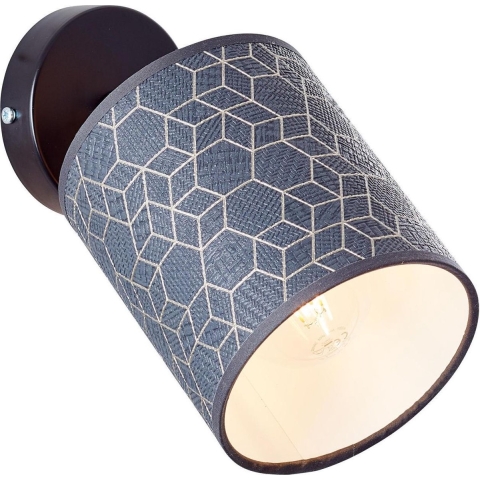 Brilliant Galance - Wandspot - 13 X 24 X 23 Cm - Zwart