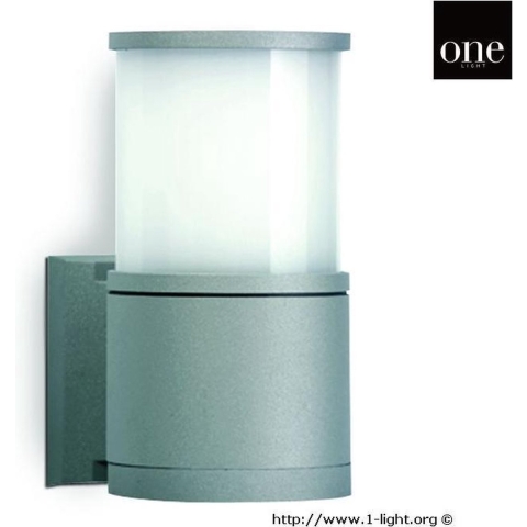 ONE Light E27 Tube Lights - Buiten Wandverlichting - 10,7 X 21 Cm - IP54 - Grijs