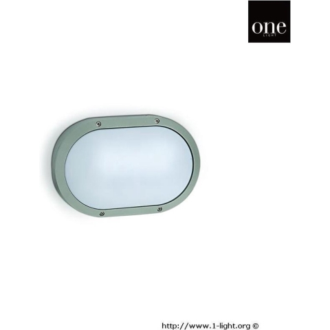 ONE Light Round E27 Outdoor - Buiten Plafond/wandverlichting - 27,3 X 8 X 18,1 Cm - IP54 - Grijs