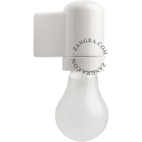 Zangra Pure Porcelain - Wandverlichting - 5 X 7,5 X 8 Cm - Wit