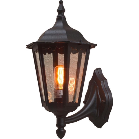 Konstsmide Firenze Up - Buiten Wandlamp - 23,5 X 30 X 45 Cm - IP43 - Zwart