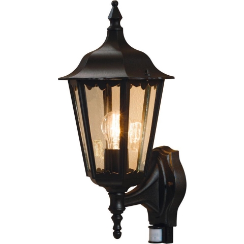 Konstsmide Firenze Up - Buiten Wandlamp Met Sensor- 22 X 29 X 48 Cm - IP44 - Zwart