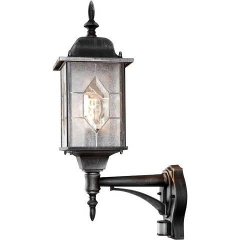 Konstsmide Milano Up - Buiten Wandlamp Met Sensor - 16 X 29 X 53 Cm - IP43 - Zwart