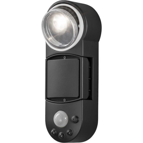 Konstsmide Prato - Buiten Wandlamp Op Batterijen Met Bewegingssensor - 10 X 7 X 26 Cm - 1W LED Incl. - IP44 - Zwart