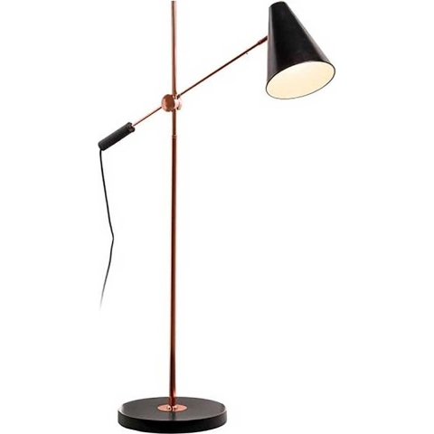 Artdelight Obscur - Staanlamp - Ø50 X 150 Cm - Zwart