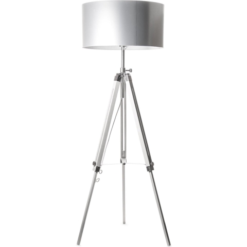 Artdelight Jewel - Staanlamp - 150 Cm - Wit En Chroom