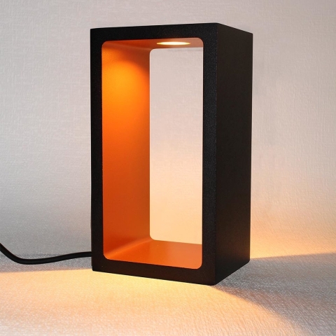 Artdelight Corridor - Tafellamp - 18,2 X 10 X 8 Cm - 3 Stappen Dimmer - 6W LED Incl. - IP40 - Zwart En Goud