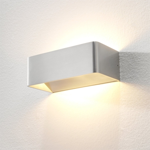 Artdelight Mainz - Wandverlichting - 20 X 10 X 7 Cm - 2 X 3W Dimbare LED Incl. - Aluminium Geborsteld
