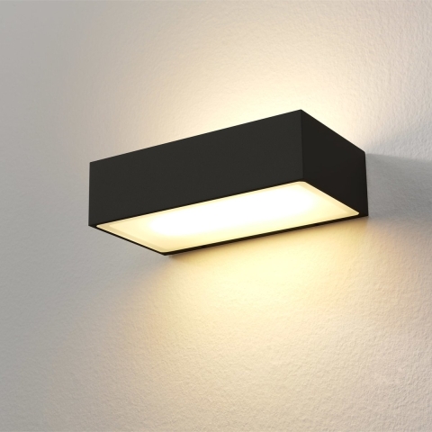 Artdelight Eindhoven150 - Buiten Wandverlichting - 18,2 X 10 X 5 Cm - 2 X 8W Dimbare LED Incl. - IP54 - Zwart