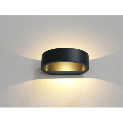 Artdelight Sharp - Buiten Wandverlichting - 19 X 10 X 7 Cm - 7,2W Dimbare LED Incl. - IP65 - Antraciet