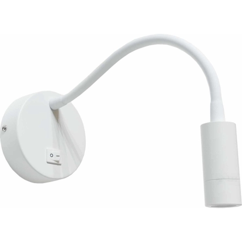 Artdelight Flexi-C - Wandverlichting Met Schakelaar - Ø 10 X 34 Cm - 3W LED Incl. - Wit