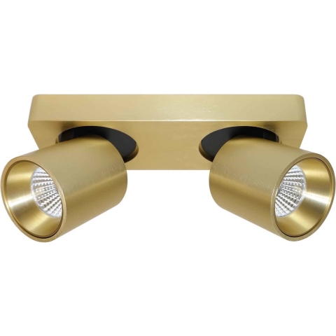 Artdelight Laguna - Opbouwspot 2L - 22 X 8,5 X 9,5 Cm - 2 X 6W Dimbare LED Incl. - Goud Geborsteld