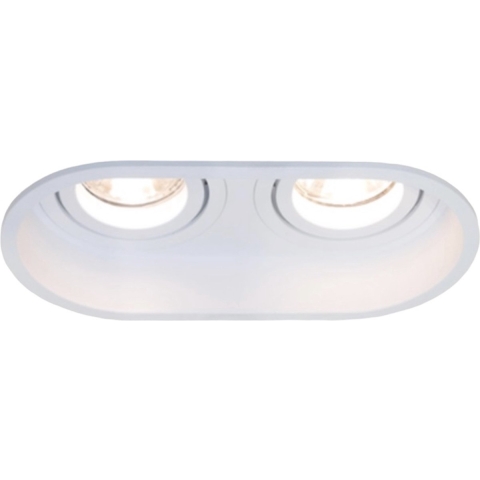 Artdelight Rex - Inbouwspot - 175 X 92 Mm, 2 X Ø 83 X 81 Mm Inbouwmaat - Wit