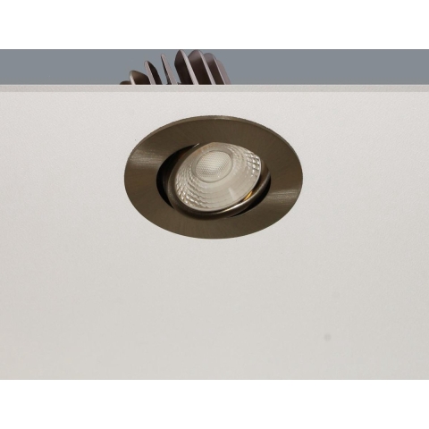 Artdelight Venice 2208 - Inbouwspot - Ø 80 Mm, Ø 68 Mm Inbouwmaat - 8W Dimbare LED Incl. - IP44 - Mat Staal