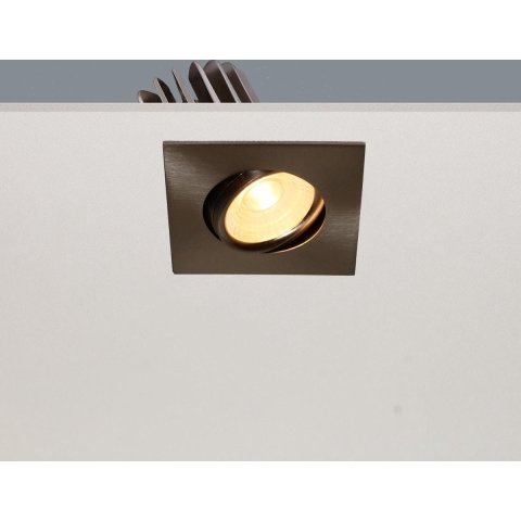 Artdelight Venice 2608 - Inbouwspot - 80 X 80 Mm, Ø 68 Mm Inbouwmaat - 8W Dimbare LED Incl. - IP44 - Mat Staal