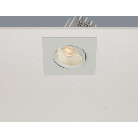 Artdelight Venice 2608 - Inbouwspot - 80 X 80 Mm, Ø 68 Mm Inbouwmaat - 8W Dimbare LED Incl. - IP44 - Wit