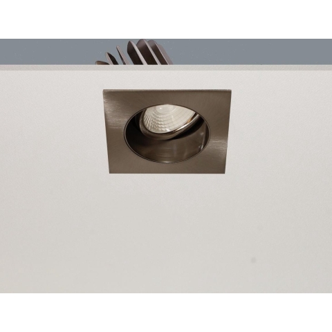 Artdelight Venice 2808 - Inbouwspot - 80 X 80 Mm, Ø 68 Mm Inbouwmaat - 8W Dimbare LED Incl. - IP44 - Mat Staal