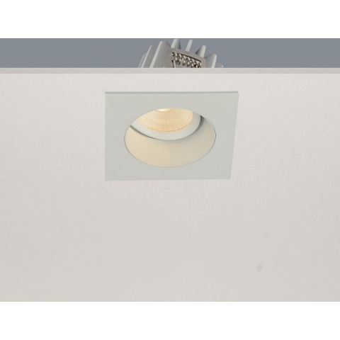 Artdelight Venice 2808 - Inbouwspot - 80 X 80 Mm, Ø 68 Mm Inbouwmaat - 8W Dimbare LED Incl. - IP44 - Wit