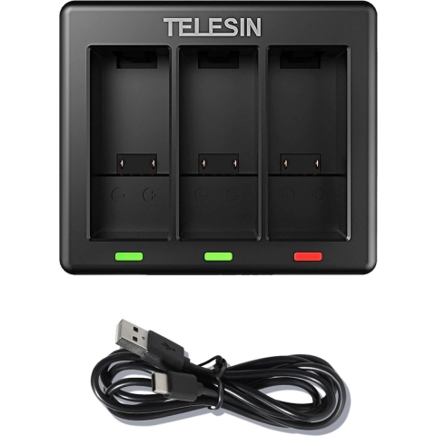 Telesin Charger For 3 Batteries - GoPro Hero 9/10/11/12