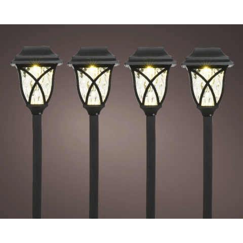 Solar lamp H33cm set van 4