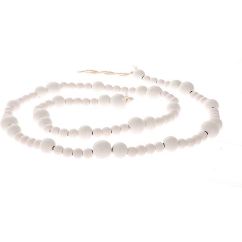 Deco woonketting hout L165cm wit