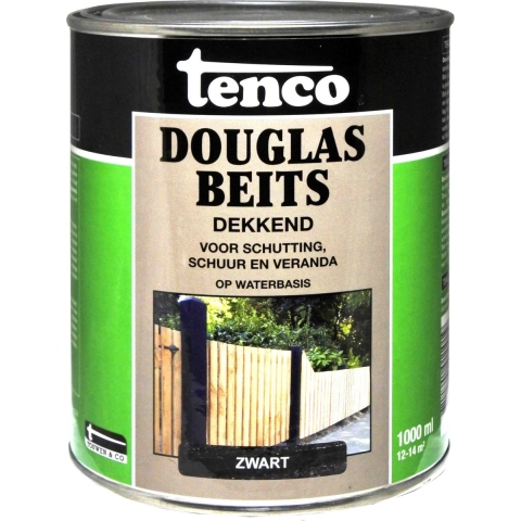 Douglas beits dekkend zwart 1l verf/beits - Tenco