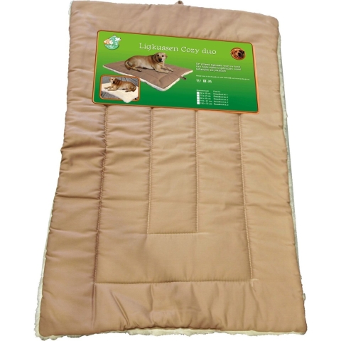 Ligkussen Cozy Duo bruin/wit 75x47 cm - Gebr de boon