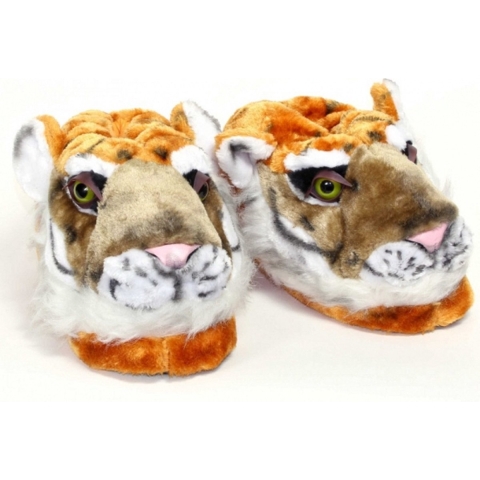 Volwassenen dierensloffen / pantoffels tijger M (37-38,5) -