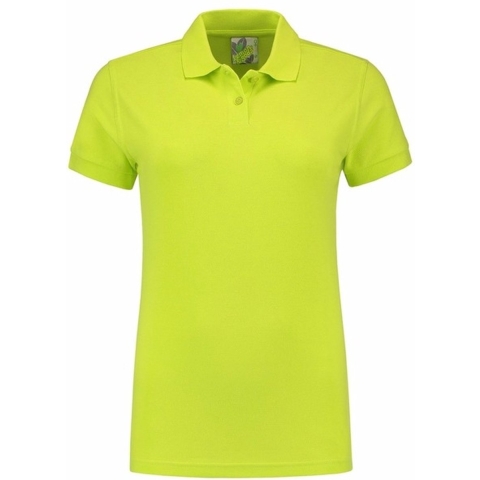 Dames basic poloshirt - lemon geel - korte mouw - getailleerd - katoen 40 (L) -
