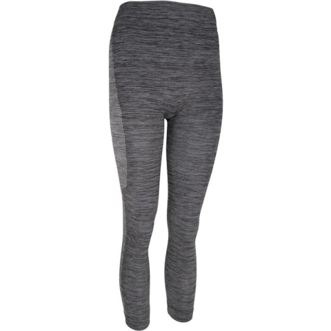 Thermo broek ondergoed voor dames zwart melange M (38) -