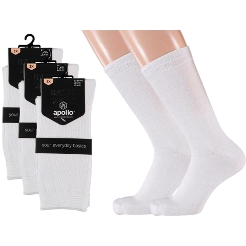 Witte dames sokken - 9x paar in maat 35/42 - sport sokken - sneakersokken 35/42 -