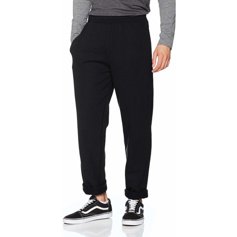 Fruit of the Loom Joggingbroek - zwart - open leg - volwassenen - katoen/polyester L (EU 52) -