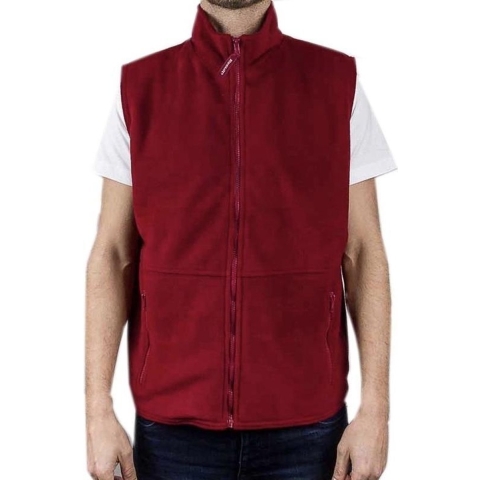 Fleece bodywarmer rood voor volwassenen M (40/50) -