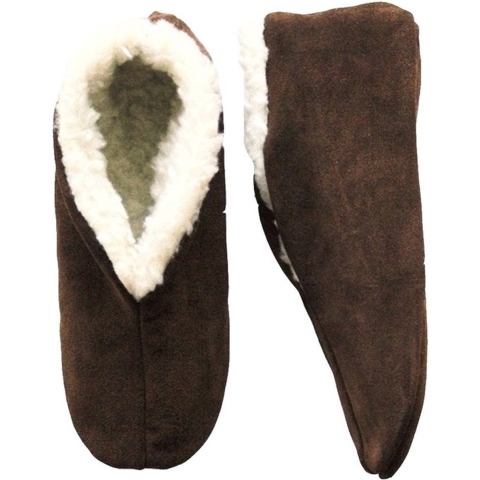 Bruine echte suede Spaanse sloffen heren maat 44 44 -