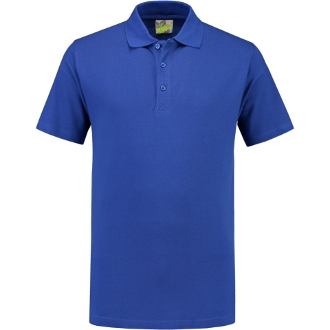 Heren basic poloshirt - blauw - korte mouw - katoen L (40/52) -