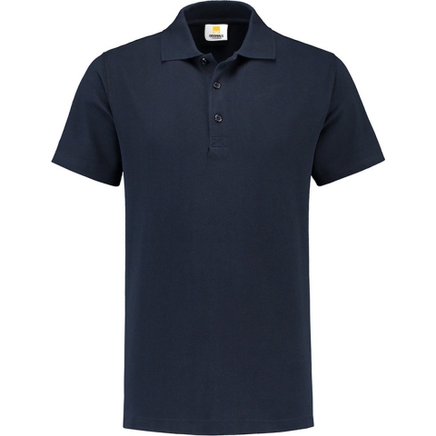 Heren basic poloshirt - donkerblauw - korte mouw - katoen XL (42/54) -