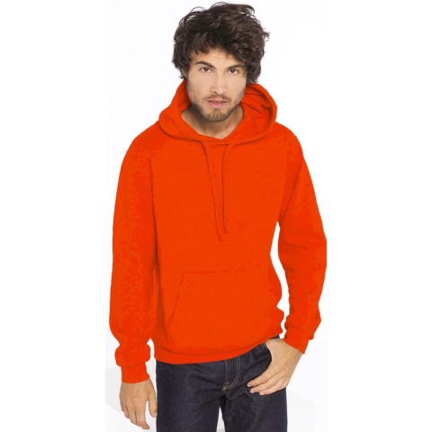 Oranje sweater/trui hoodie voor heren L (40/52) -