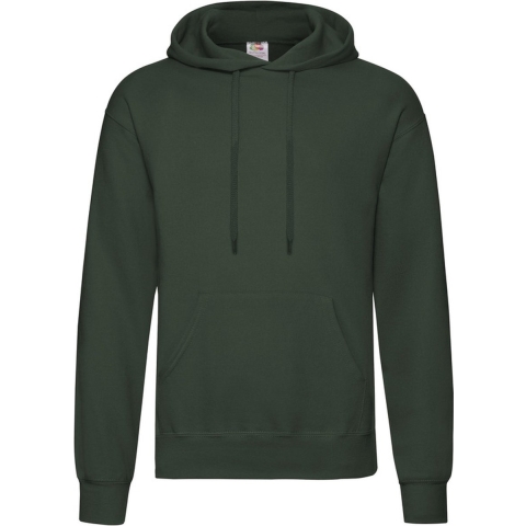 Fruit of the Loom capuchon sweater - donkergroen - volwassenen - Classic Hooded Sweat - Hoodie S (EU 48) -