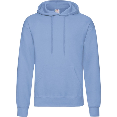 Fruit of the Loom capuchon sweater - lichtblauw - volwassenen - Classic Hooded Sweat - Hoodie S (EU 48) -