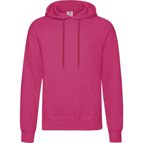 Fruit of the Loom capuchon sweater fuchsia roze voor volwassenen S (EU 48) -
